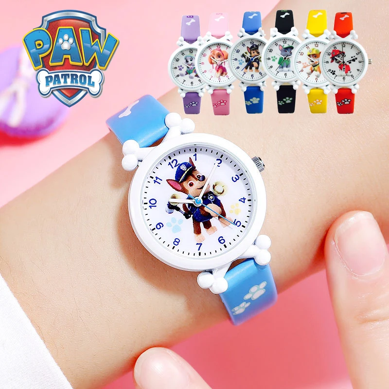 

Paw Patrol Quartz Watch Time Toys Kawaii Dogs Chase Skye Psi Figures Waterproof Clock Toy Children Kids Birthday Gifts Wholesale