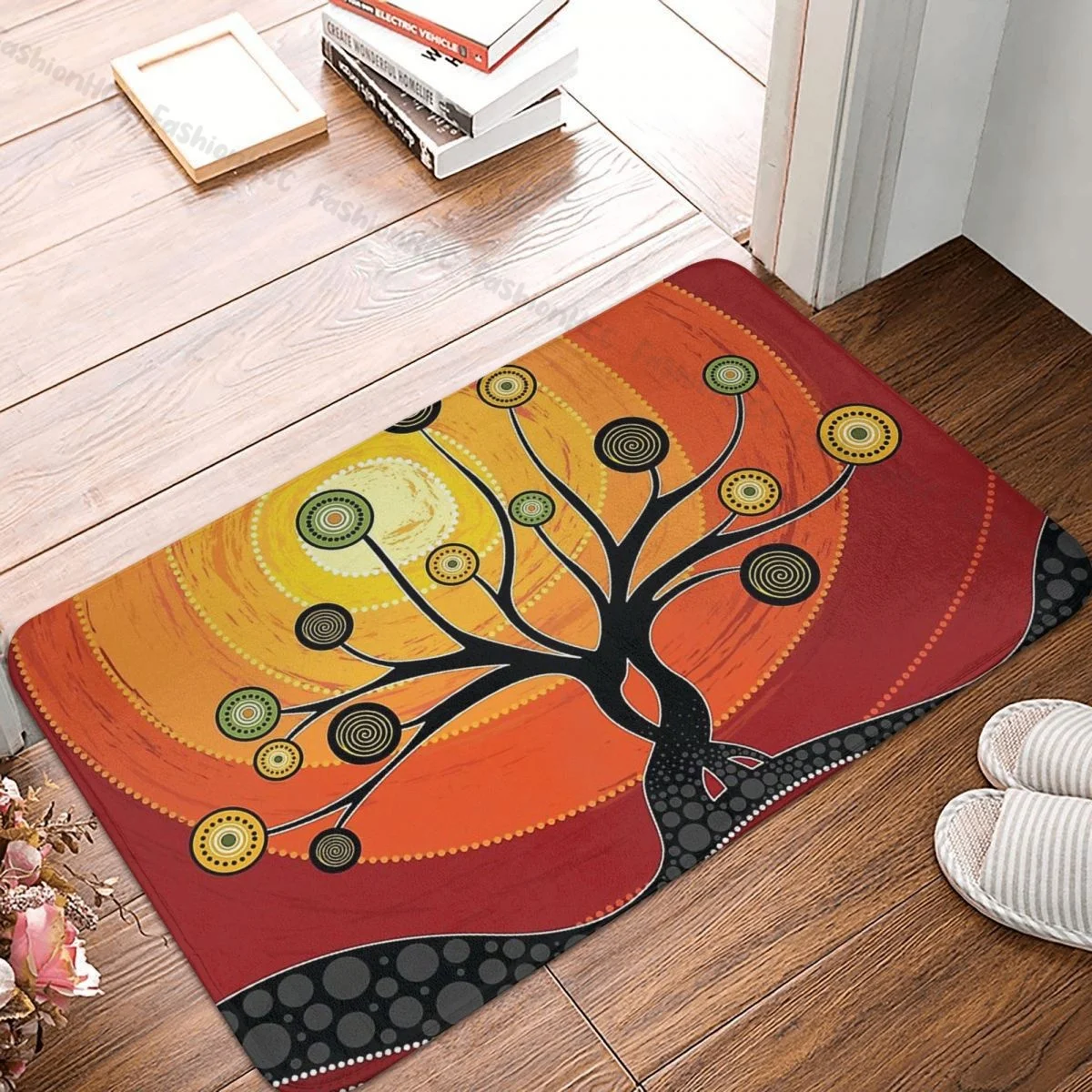 

Australian Aboriginal Art Non-slip Doormat Bath Bedroom Mat Outdoor Carpet Flannel Modern Decor