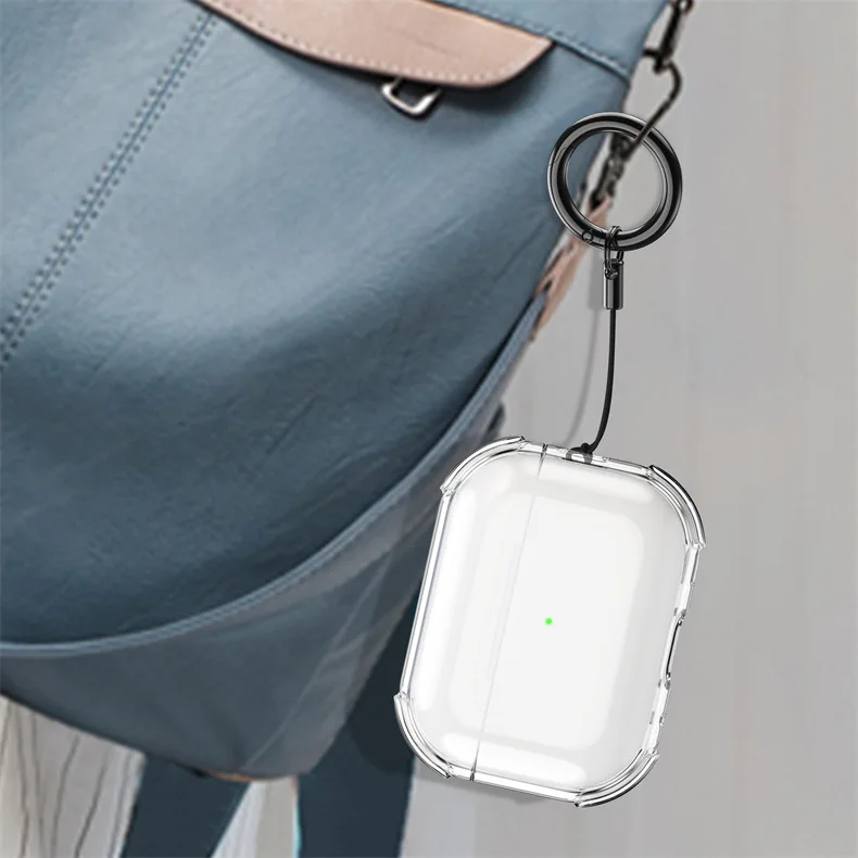 Фото Модный чехол для наушников Apple AirPods 1 2 3 Pro 2, чехол для наушников ярких цветов, чехол для наушников Air Pods 4, защитный чехол с крючком №5