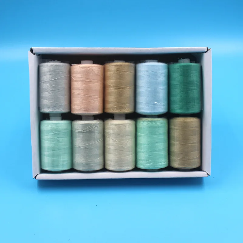 

Sewing Thread Set 10 Colors 1000 Yards/Spool Sewing Embroidery Hand Patch Sewing Machine Thread 40S/2 Polyester Sewing Thread