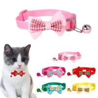 cat collar pet cat collar plaid bow collar for cats pet accessories cat accessories