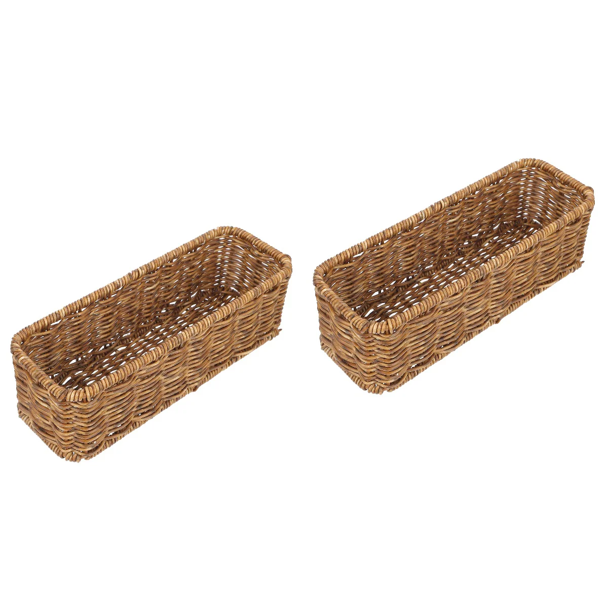 

2 Pc Finishing Basket Desktop Wardrobe Cabinet Durable Fruit Decor Household Small Living Room Snacks Arranger Cupboard