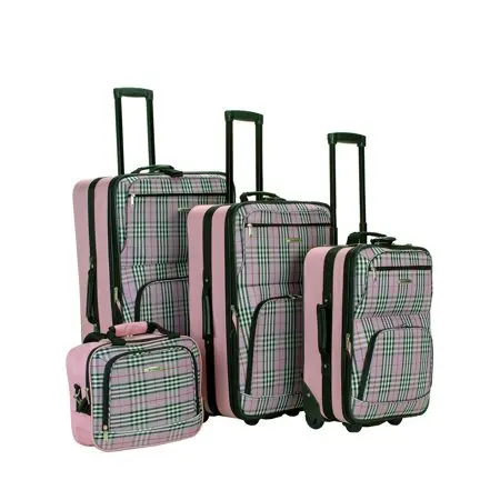 

New Fashionable 4-Piece Softside Expandable Luggage Set - for Traveling and Adventuring in Style!