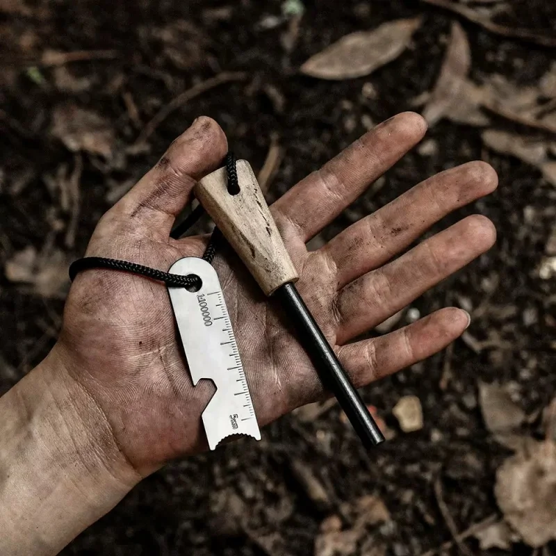 Фото Bear Grylls Survival Fire Starter, магниевый кремневый стержень, портативный аварийный комплект Firesteel, зажигалки для курения, инструмент для кемпинга, пешего туризма №3