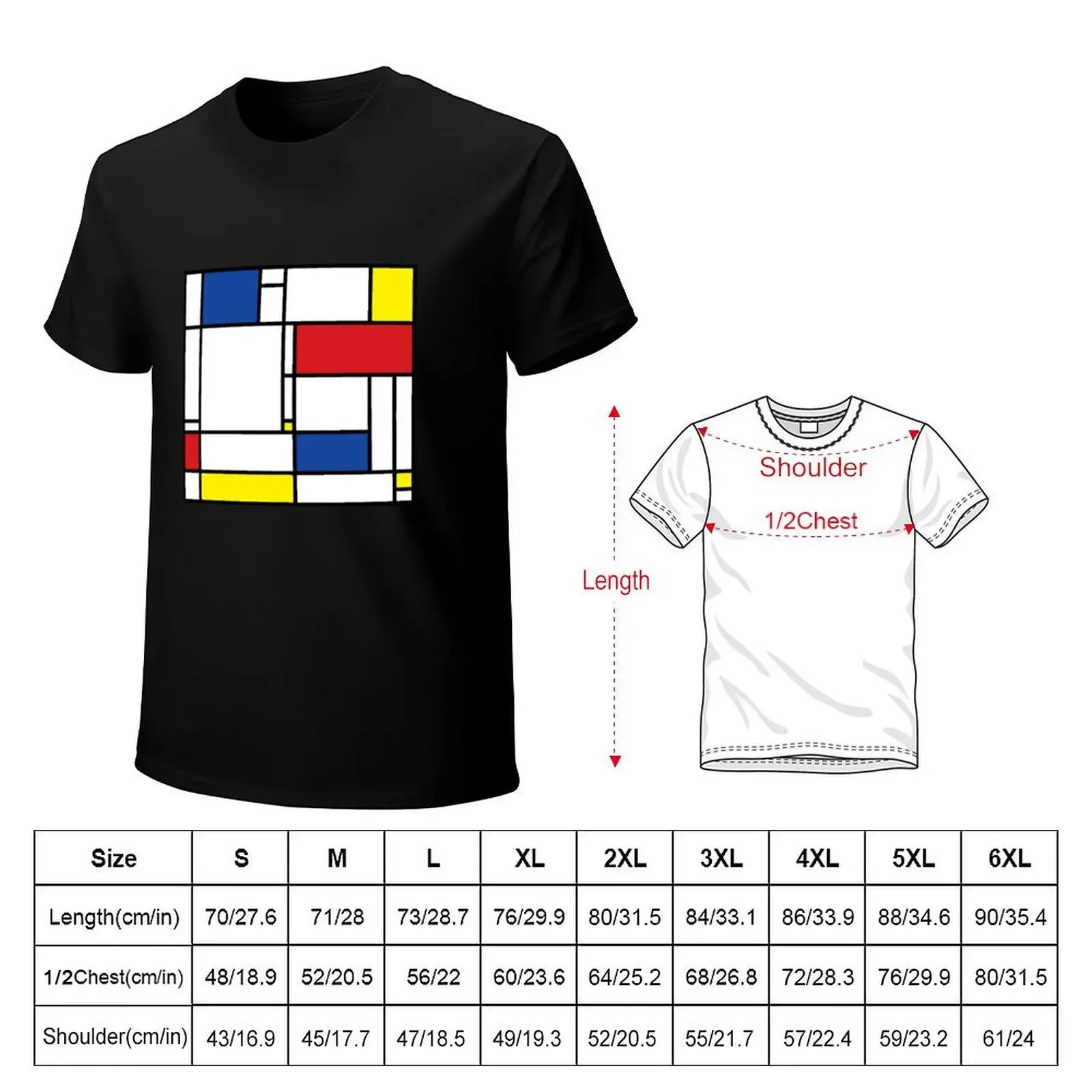 Mondrian Minimalist De Stijl Modern Art I.I ? Футболка Fatfatin одежда в стиле хиппи заготовки мужские