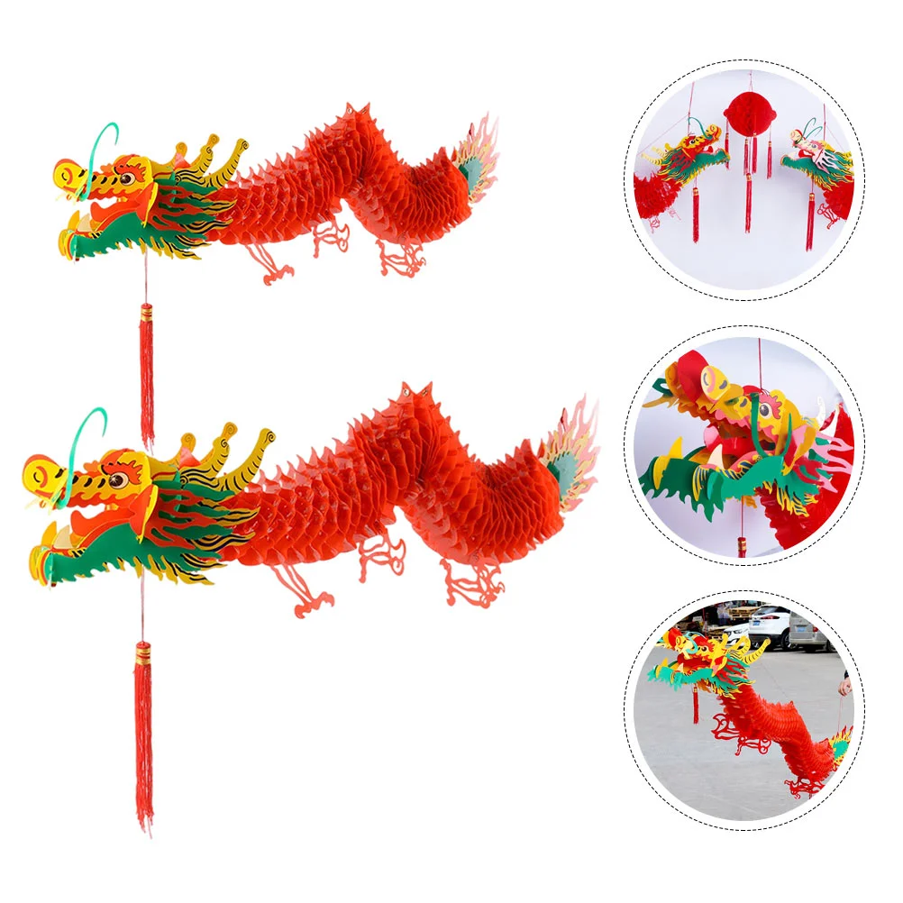 

Dragon Year Chinese New Decoration Festival Tissue Piñatas Spring Paper Decor Toy Rabbit Puppets Party Picks Supplies Hanging