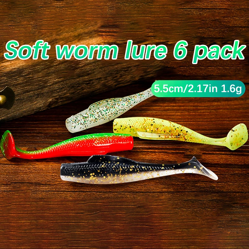

Luya Tpe Maggot Soft Bait Soft Worm 6 Pcs 5.5Cm/1.6G Fake Bait Fishing Accessories