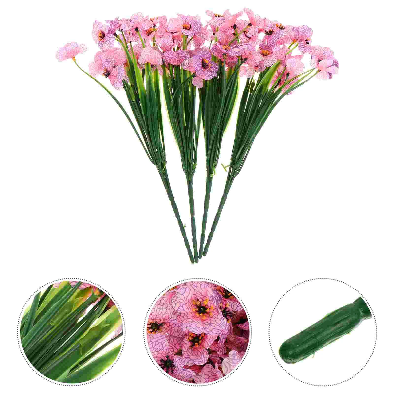 

Decorative Artificial Flowers Plastic Floral Lifelike Photography Prop Violet Party Fake
