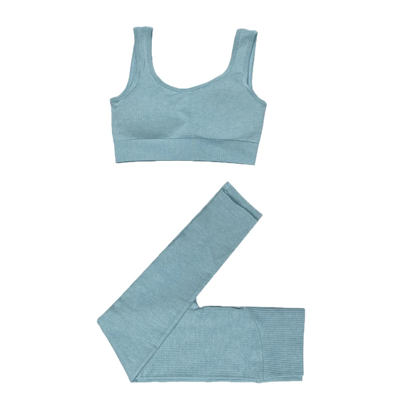

Seamless Yoga Suits Women's Fitness Clothes Vest Trousers Solid Color Windproof Sweat Absorbing Fast Drying Yoga Clothes