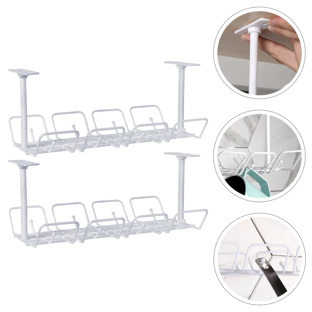 

2Pcs Office Home Management Rack Desk Cord Organizer Desk Wire Cable Tray Cable Management for Home Under Desk Office