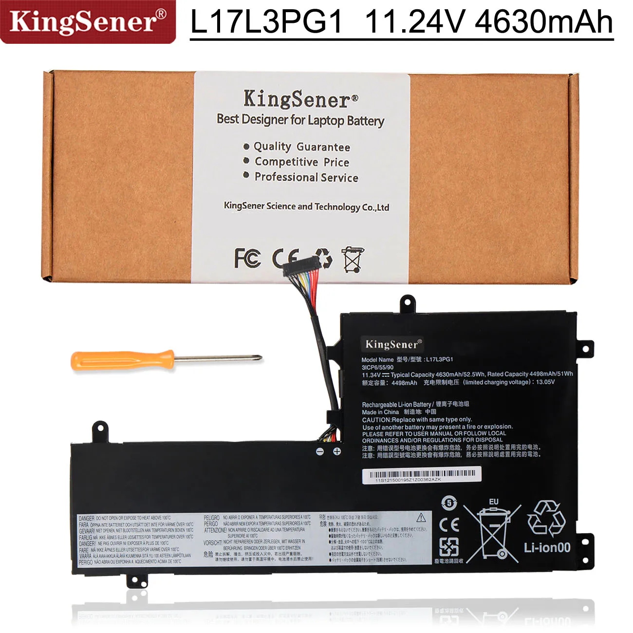 

Аккумулятор KingSener L17L3PG1 для ноутбука Lenovo Legion Y530 Y530-15ICH Y7000 Y7000P 2018/2019 L17C3PG1 L17C3PG2 L17M3PG1 L17M3PG3