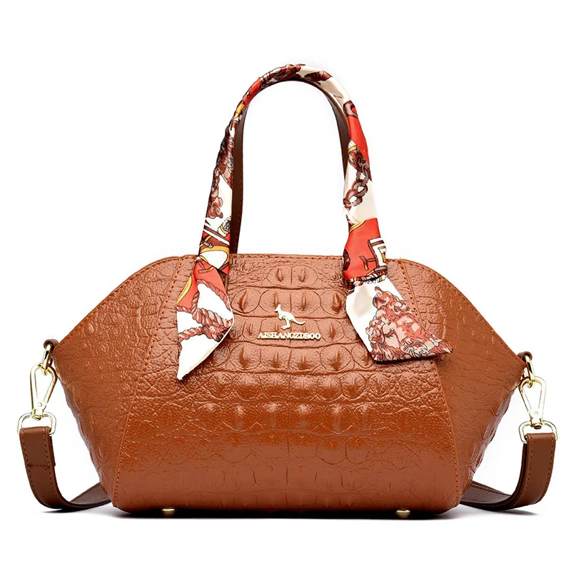 

Crocodile Pattern Leather Handbag Crossbody Bags for Women 2022 Ladies Luxury Designer Tote Bag High Capacity Shoulder Bag Sac