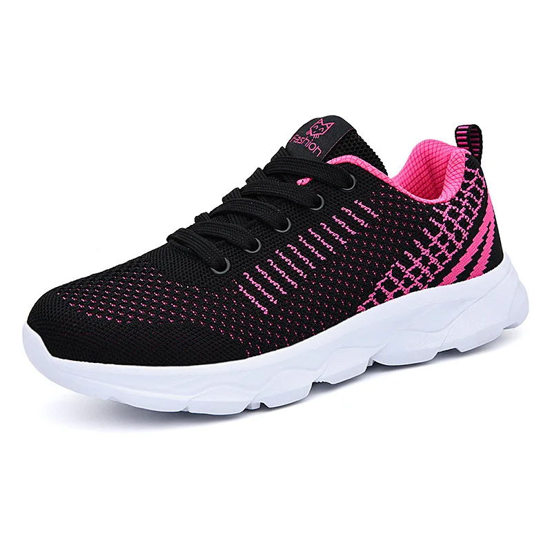 Women's Sports Shoes Flat Bottom Large Size 42  Running Shoes Mesh Surface Women Sports And Leisure Shoes Breathable Mesh Shoes