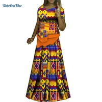 2 piece skirt sets bazin riche african women clothes tops and maxi skirt sets for women dashiki party wedding clothing wy6514