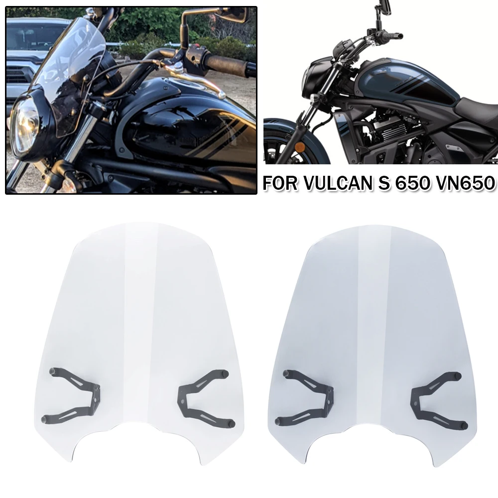 

Motorcycle Windscreen Windshield For Kawasaki For Vulcan S 650 EN650 VN650 2015 2016 2017 2018 2019 2020 Wind Deflector Bracket