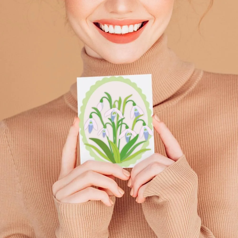 Подснежные цветы вырубные штампы для изготовления карт металлические