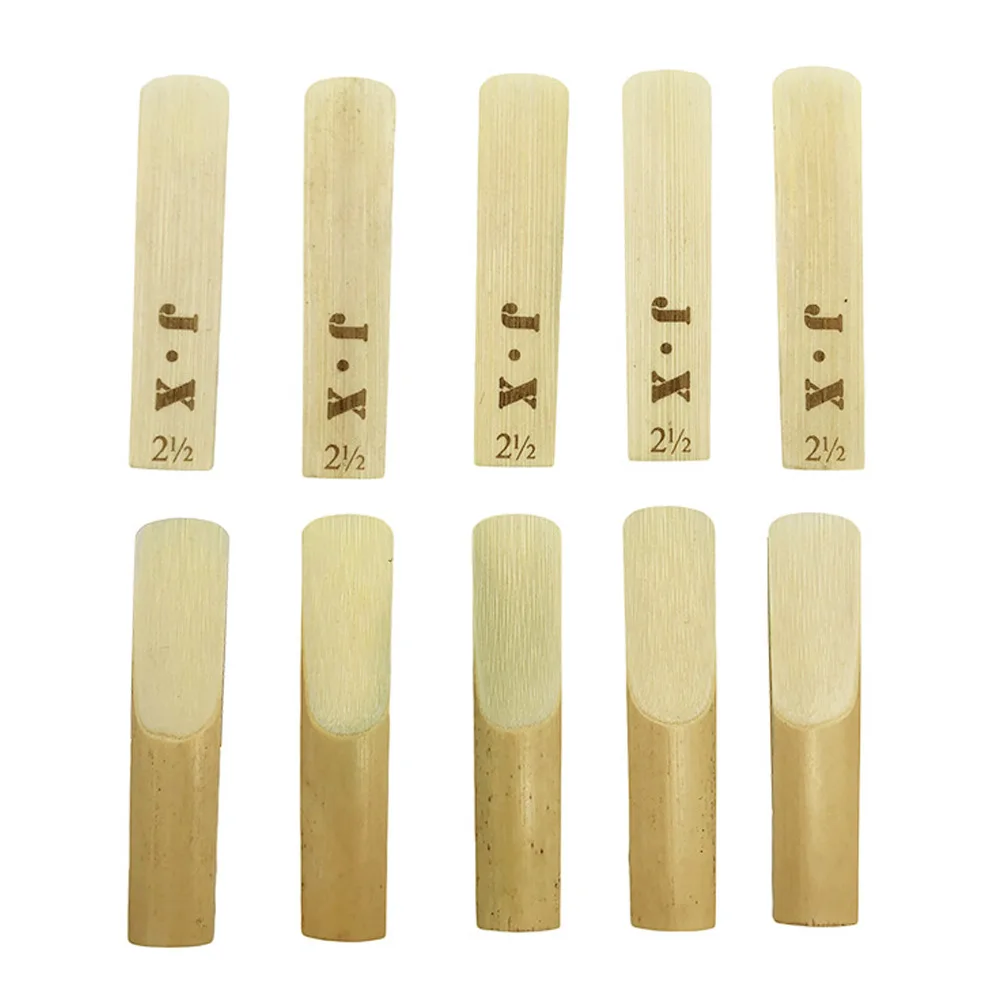 

10 Pcs Saxophone Reeds Strength Hardness 2.5 For Alto Soprano Tenor Sax Clarinet Reed High Quality Musical Instrument Accessory