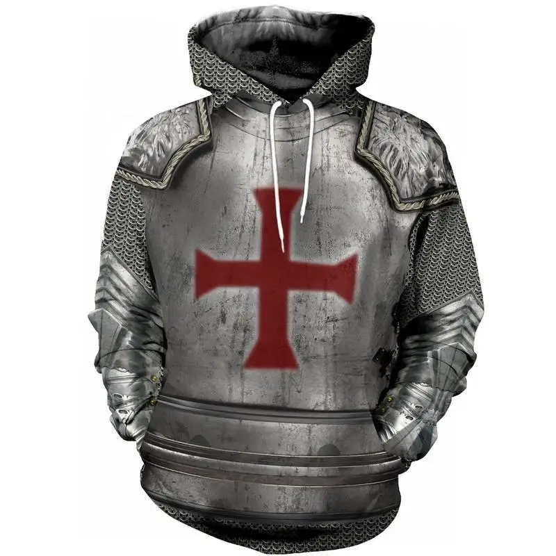 

New Fashion Hoodies Knights Templar 3D Printing Hoodie High Quality Sweatshirts Men/Women Casual Streetwear Jacket Tracksuits