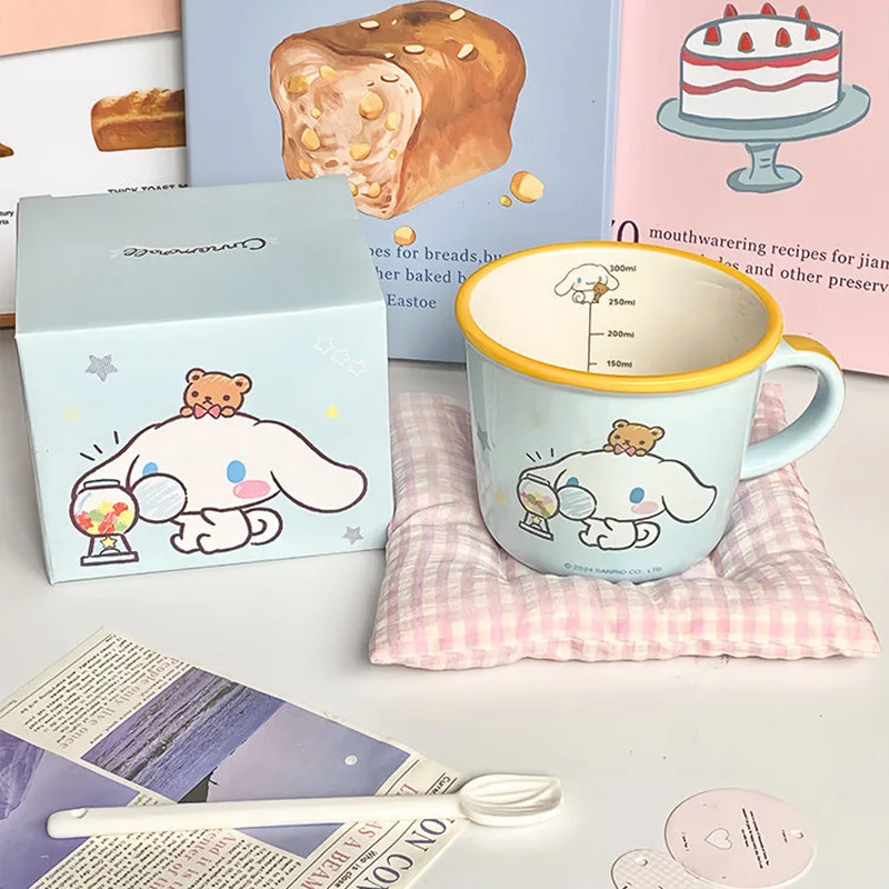 Подлинная мультяшная чашка для воды Sanrio Hello Kittys милое сердце девушки аниме Cinnamoroll