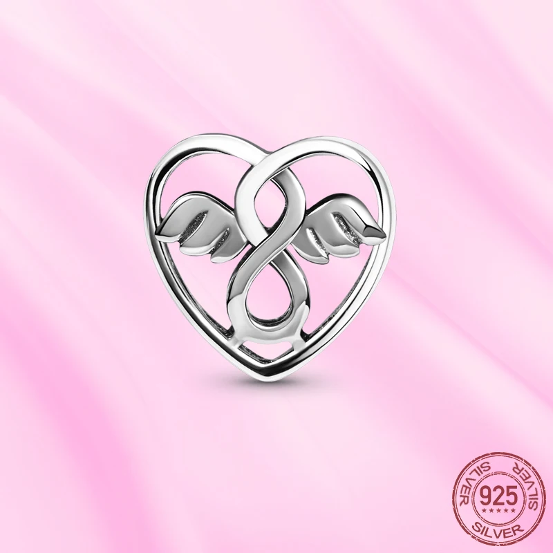 

2022 New 925 Sterling Silver Angel wings charms pendants Fit for Pandora bracelet Making DIY Jewelry For Women gifts