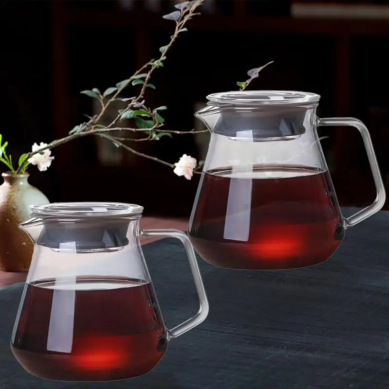 

Coffee Pot Replacement Coffee Maker Round Cup Mouth Heat-insulated Handle Heat Resistant Infuser Handmade Leaf Tea Brewer