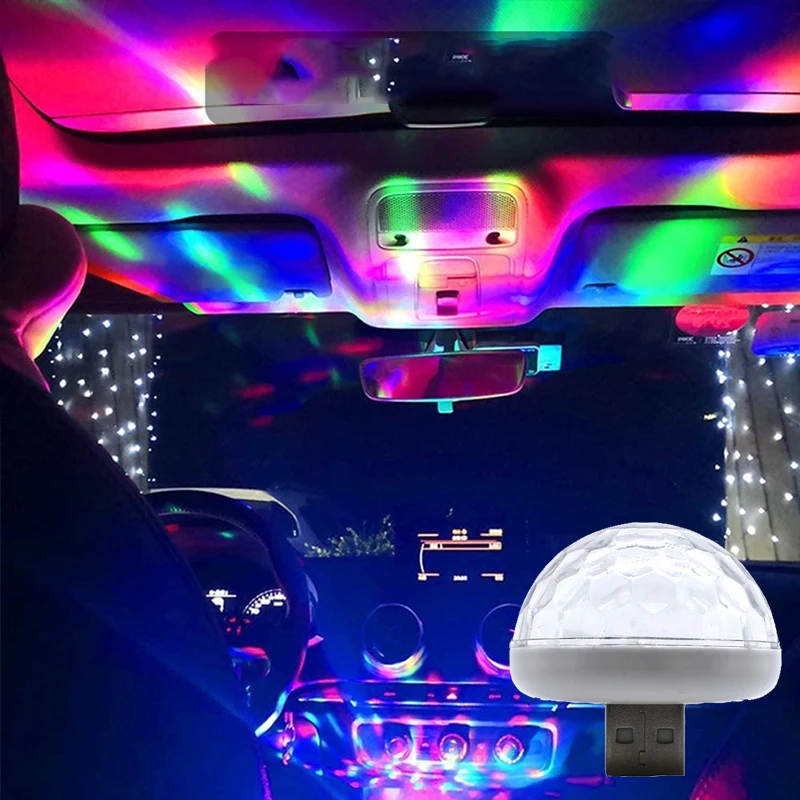 

Car Auto Lamp USB Ligh USB Car Interior Vehicle Atmosphere Decorative Lamp Colorful Music Sound Light Auto Interior Accessories