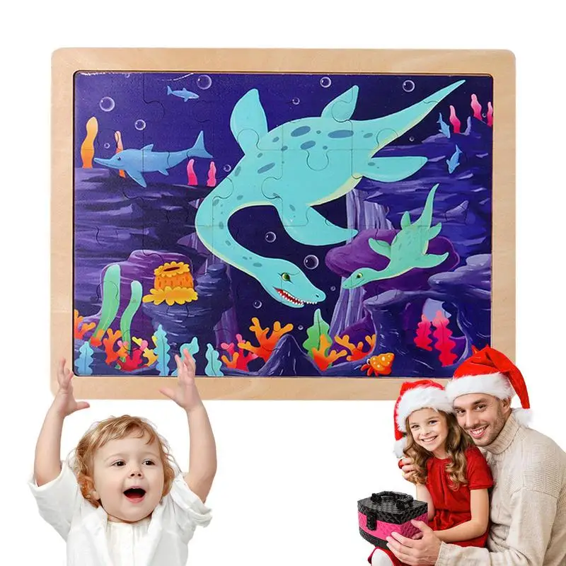 

24 шт., Детский пазл-динозавр