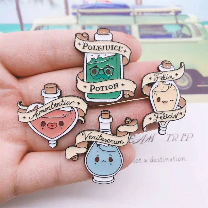 

Magic Potion Brooch Pin Insignia Chest Badges Decor Clothing Lightweight Jewelry Accessories