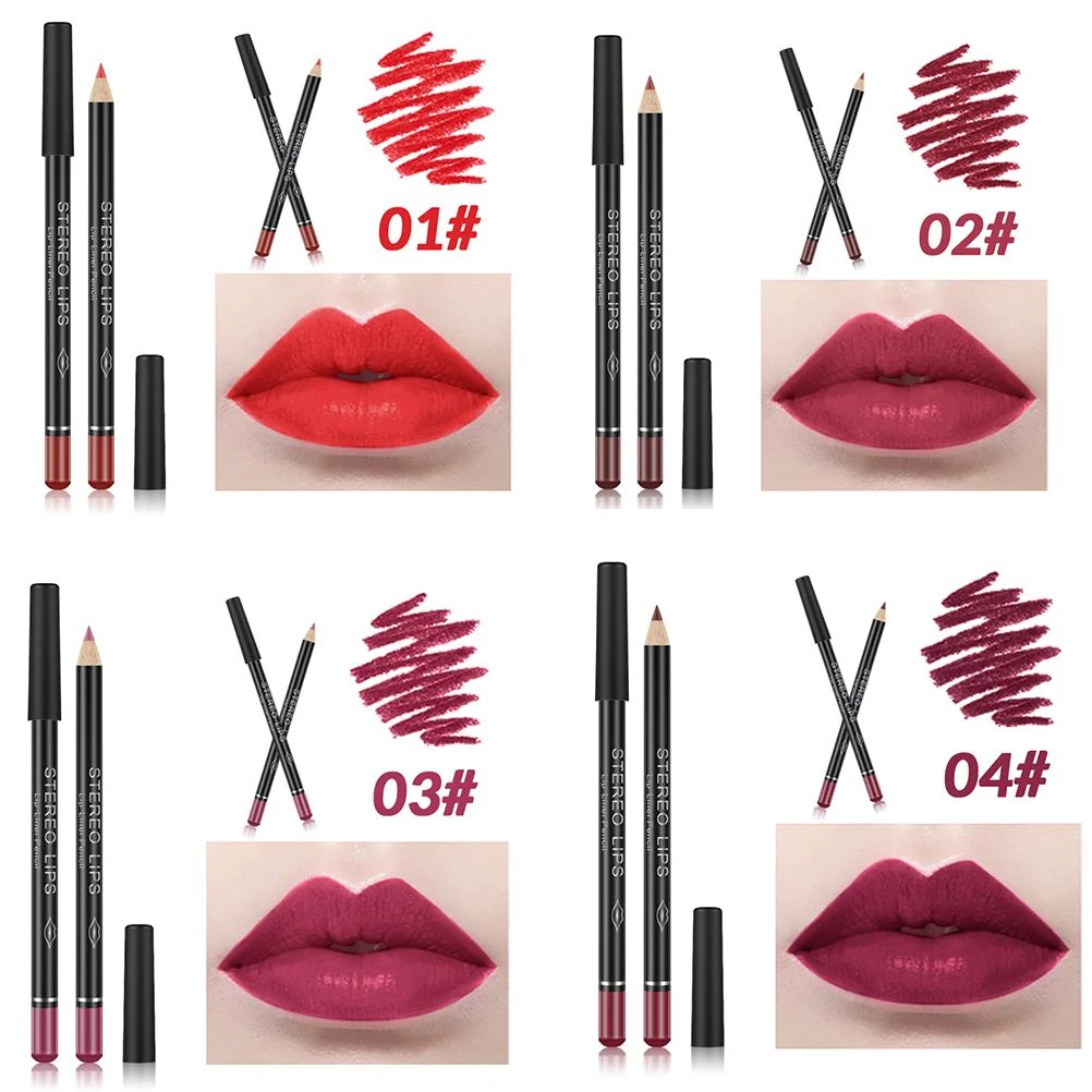 

12 Pcs Lip Liner Lip Lipstick Makeup Lipstick Matte Lip Waterproof Lipstick