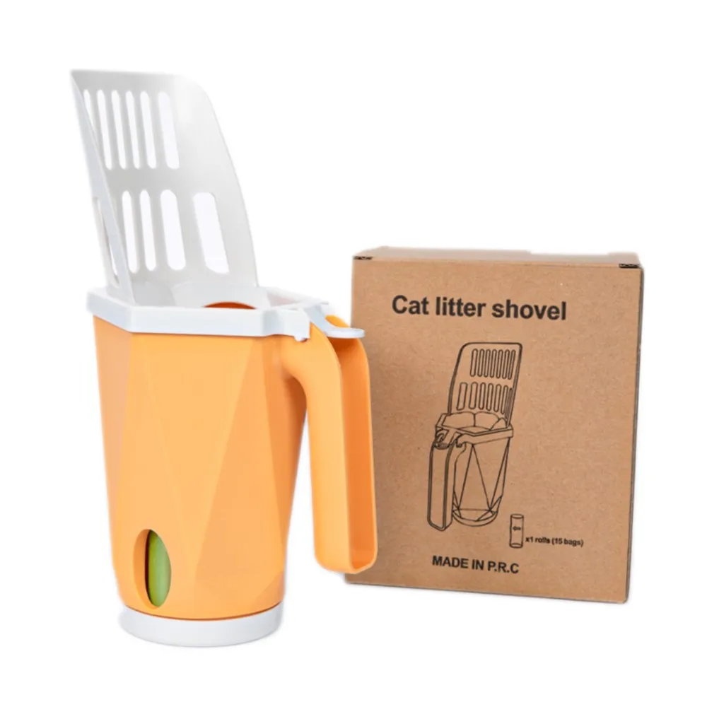 

Clean Tool Pet Supplies Cat Litter Scooper Cats Shovel Kitty Self-Cleaning For Toilet Tray Box Large Capacity Built-in Poop Bags
