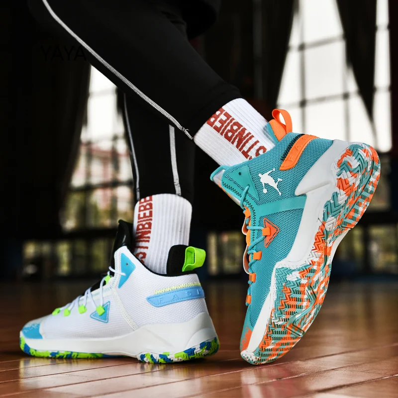 2022Men Basketball Shoes for Outdoor High Top Support Ankle Boost Man Sports Shoes Basket Homme Trainer Sneakers Couple Sneakers