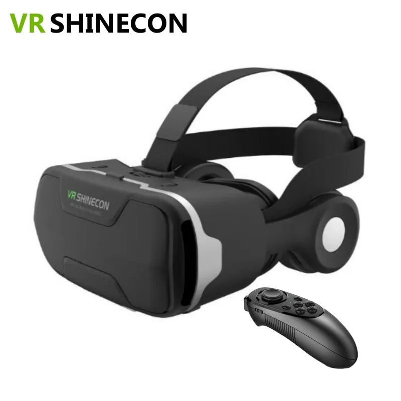 Blu-Ray VR Virtual Reality 3D Glasses Box Stereo VR Google Cardboard Headset Helmet for IOS Android Smartphone,Wireless Rocker
