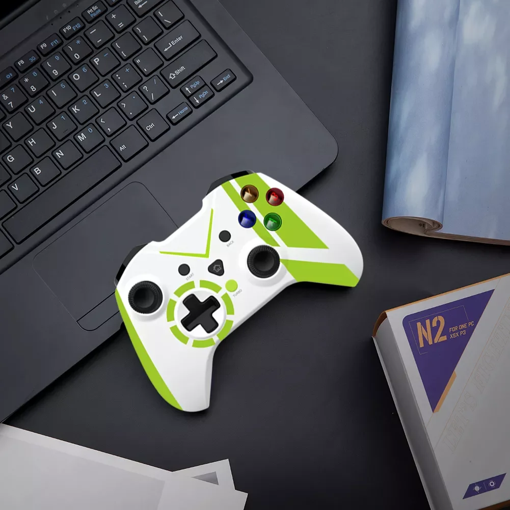 

2.4G Wireless Handle Dual Vibration Wireless Games Handle with USB Data Cable Gaming Accessories for Xbox One Windows 10/8/7