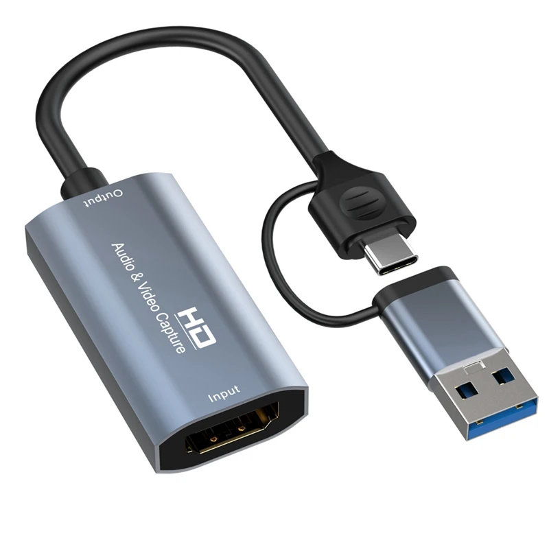 

4K-совместима с Type-C + USB-картой для видеозахвата 1080P USB компьютерная игровая карта для захвата