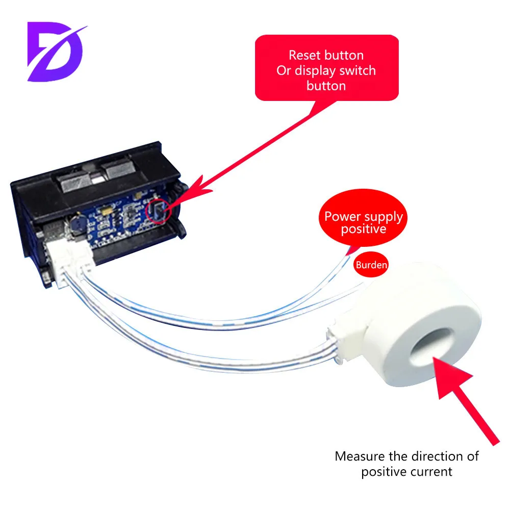Цифровой мини-амперметр постоянного тока 5-120 в