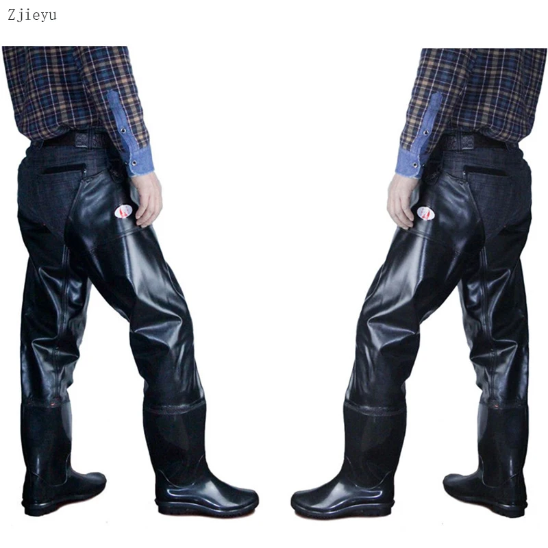 2017men mens knee high boots rubber long fishing boots male galoshes non slip rubber sole bot  rubber rain boots winter galoshes