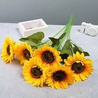 artificial flowers for home decoration plastic sunflower fake flores bouquet simulation flower decorate party wedding decoration
