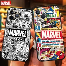 Marvel Comics Logo For Apple iPhone 13 12 11 Pro Mini X XR XS Max 5 5S 6 6S 7 8 Plus SE 2020 Phone Case Silicon Back Cover funda