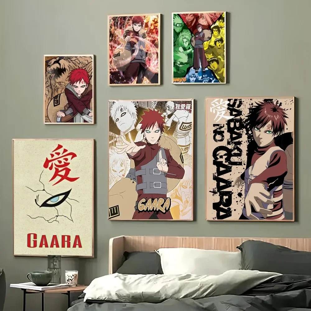 Постер Наруто Гаара 1 шт. бумажная печать украшение для дома спальни входа в бар