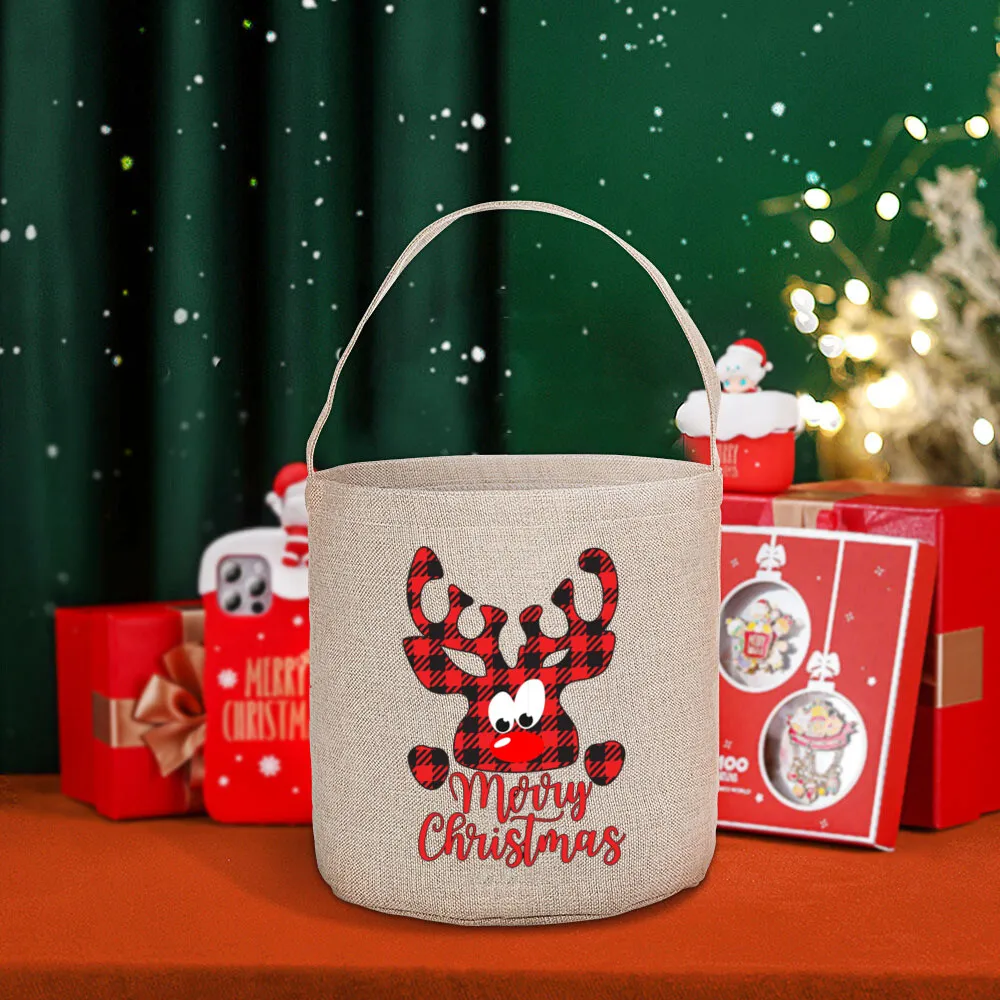 

Рождественская сумка из джута Beige