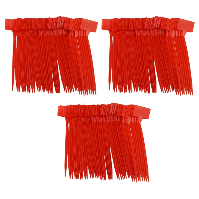 

Gardens Planting Tools 150 Pcs Bonsai Plastic Plant Labels Garden Labels T-Type Upturned Garden Tags Markers Nursery Red
