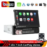 free shipping 1din foldout screen car radio mp5 stereo hd 7 retractable carplay mirror link touch monitor bluetooth fm sd usb