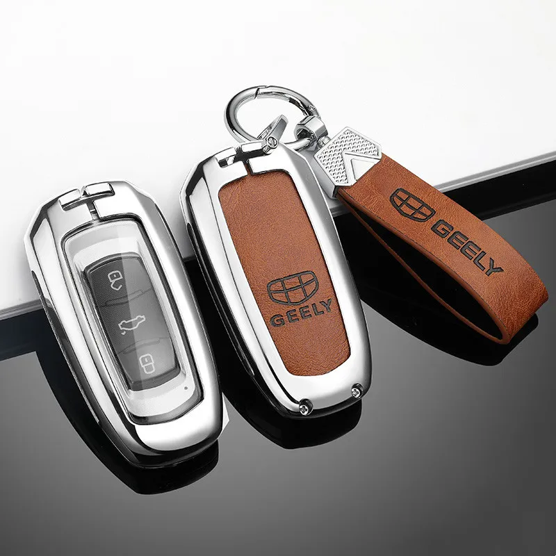 

Zinc Alloy Remote Key Case Full Cover For Geely Atlas Boyue NL3 EX7 SUV GT GC9 Emgrand X7 Borui Protective Shell Car Accessories