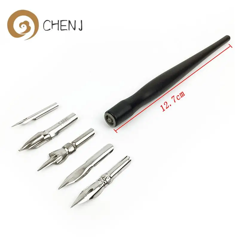 Cartoon Nib Holder Eraser Painting Material escolar Stationery Set Manga Pen Dip Calligraphy Drawing Tool