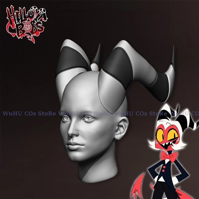 Аниме Helluva косплей босса рубец биллитзо реквизит черно-белый женские мужские