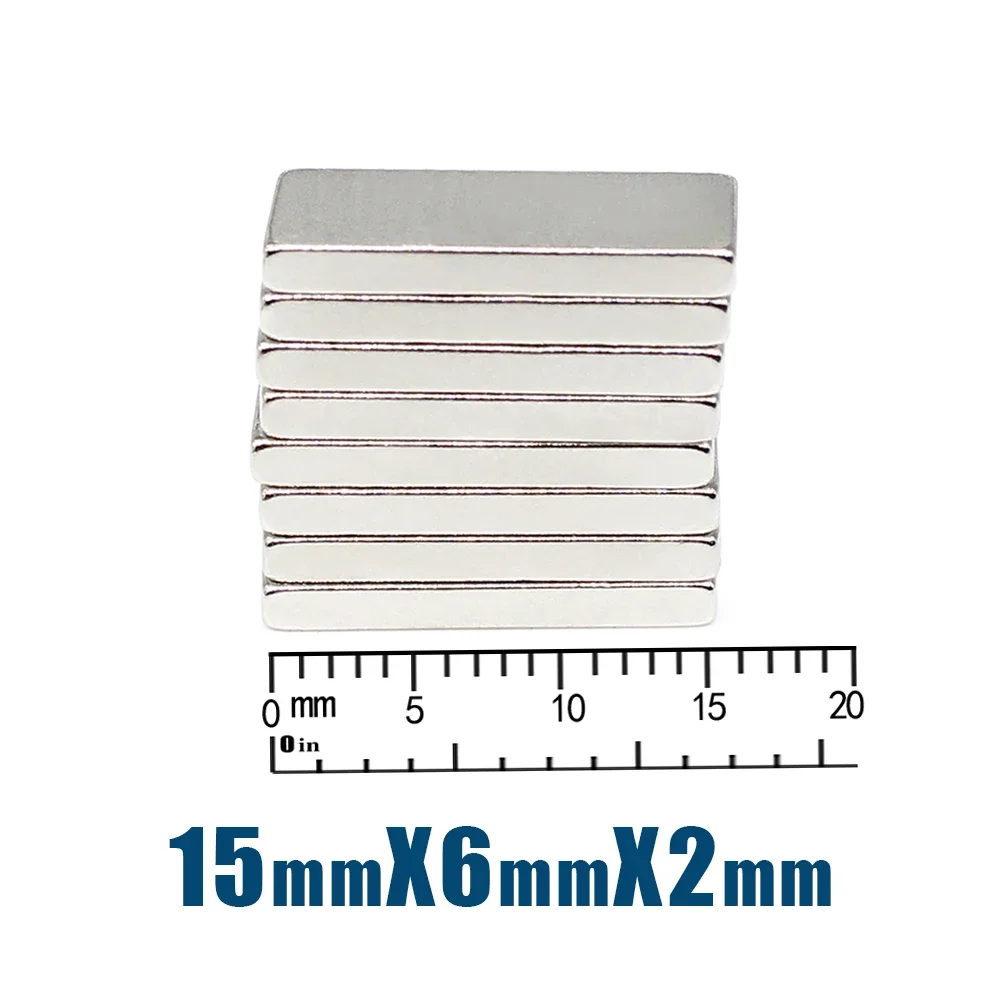 20/50/100/200 шт. Блок 15x6x2 мм мощные магниты N35 прямоугольные Постоянные неодимовые 15*6*2