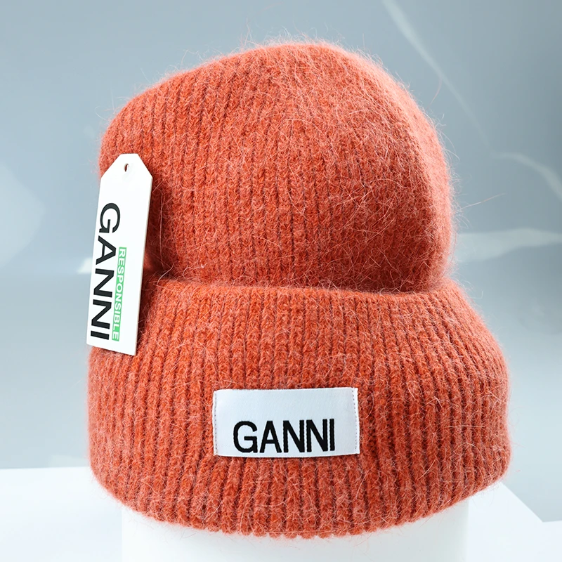 

Женская Зимняя Шапка-бини 2023, утепленные вязаные шапки из кроличьего меха тройного сложения, теплая Модная шапка с черепом, мягкая удобная шапка для пар