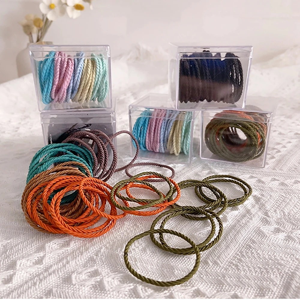 

50 Pcs Women Rubber Band Elastic Hair Bands Ponytail Headband Hair Ties Headwear Scrunchies Hairband Hair Accessories