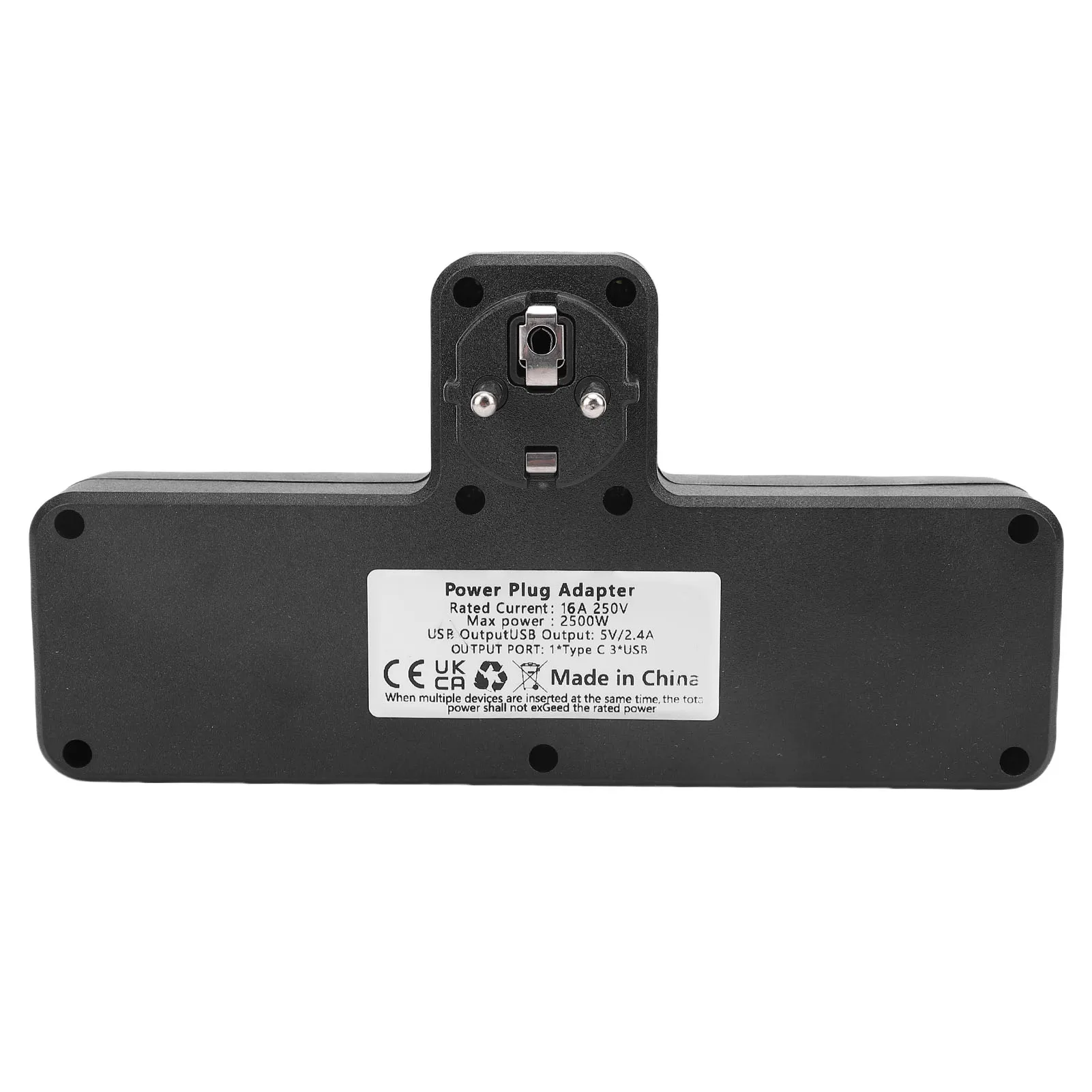 Фото Удлинитель розетки 3 розетки переменного тока 3 USB-порта 1 порт типа C Многофункциональный удлинитель с выключателем для дома №4