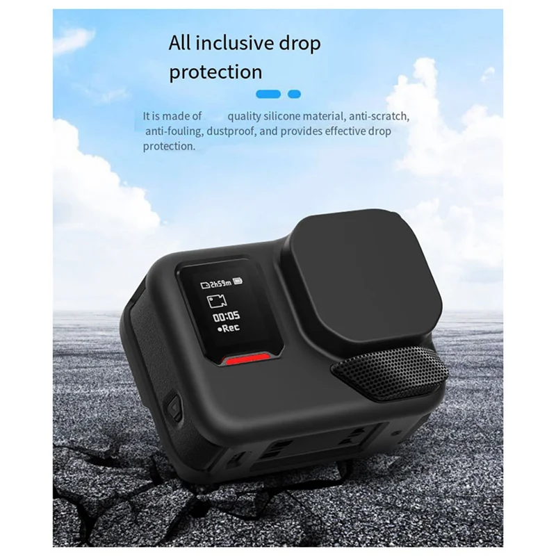 Фото 3 CGRO-для Insta360 Ace Pro 2, силиконовый чехол, защитный чехол, защита от падения и потери веревки, аксессуары для спортивной камеры №2